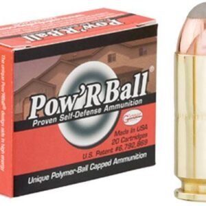 Glaser Pow'RBall Handgun Ammunition .40 S&W 135 gr JHP 1325 fps 20/box