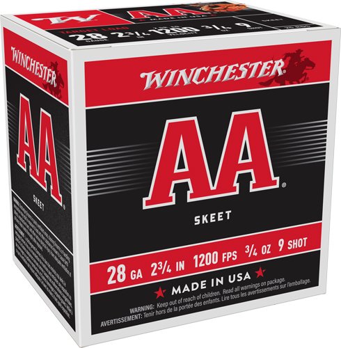 AA289_1 WINCHESTER AA 28GA 2.75" 3/4OZ - #9 1200FPS 250RD CASE LOT