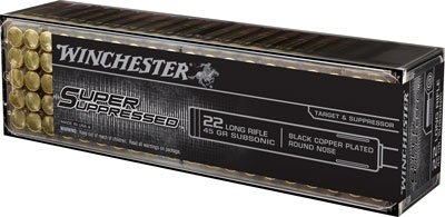 ASUP22LR WINCHESTER SUPER SUPPRESSED - 22LR 45GR LEAD-RN 100RD 20BX/C