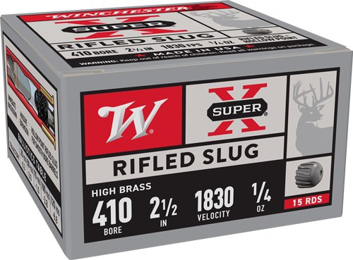 AX41RS5VP_1 WINCHESTER SUPER-X 410 2.5" - 1/5OZ RIFLED SLUG 15RD 10BX/CS