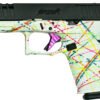 GLFA 19 STRIKER 9MM 4" 15 SHOT - BLK SLIDE SPLATTER WHITE FRAME
