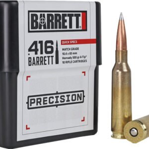 BARRETT 416 BARRETT AMMO 500GR - HORNADY A-TIP 10RD 8BX/CS