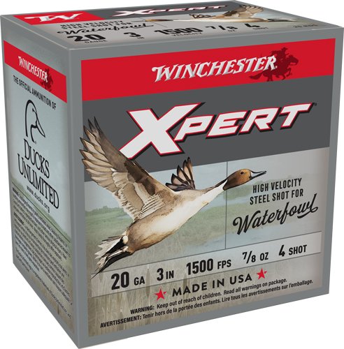 AWEX2034 WINCHESTER XPERT STEEL 20GA 3" - 7/8OZ #4 1500FPS 25RD 10BX/CS