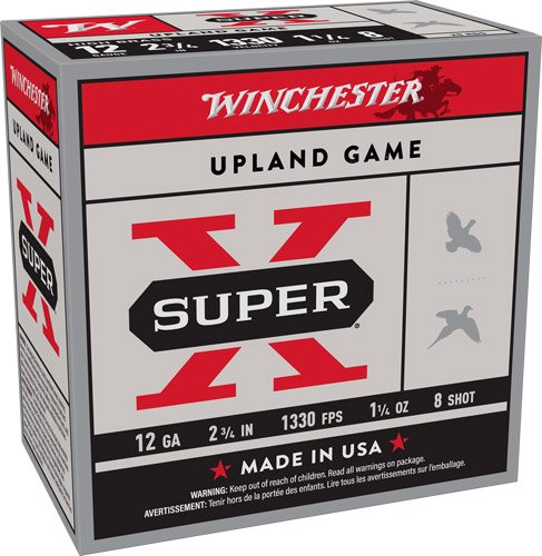 AX128_1 WINCHESTER SUPER-X 12GA 2.75" - 1-1/4OZ #8 1330FPS 25RD 10BX/C