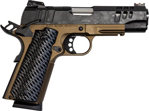 GL191145CSSBRZ GLFA 1911 PISTOL 45ACP 4.25" - FS BLACK SLIDE BRONZE FRAME