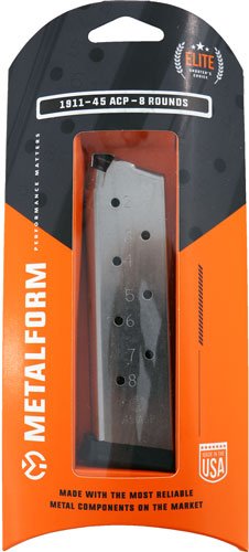 METALFORM MAGAZINE 1911 GOVT. - 45ACP 8RD S/S REMOVABLE BASE