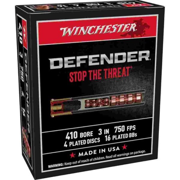 https3A2F2Fmedia.chattanoogashooting.com2Fimages2Fproduct2FWNS413PDX12FWNS413PDX1_1 Winchester Supreme Elite PDX1 Personal Defense Shotshells .410 ga 3" 4 disc 16 plts Slug 750 fps 10/ct