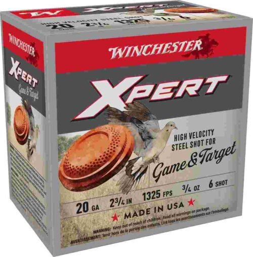 https3A2F2Fmedia.chattanoogashooting.com2Fimages2Fproduct2FWNWE20GT62FWNWE20GT6_1 Winchester Xpert Steel Shotshells 20 ga 2-3/4" 3/4 oz 1325 fps #6 25/ct