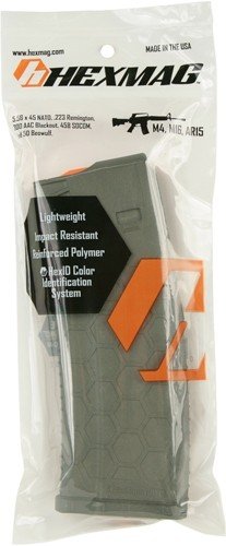 hx1030ar15s2odg_pkg HEXMAG MAGAZINE AR-15 5.56X45 - 10RD OD GREEN POLYMER SERIES 2