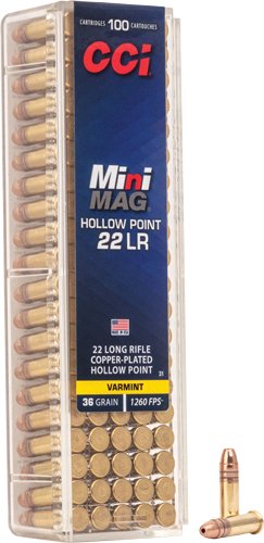 A0031_2 CCI MINI-MAG 22LR 36GR LEAD-HP - 1260FPS 100RD 50BX/CS