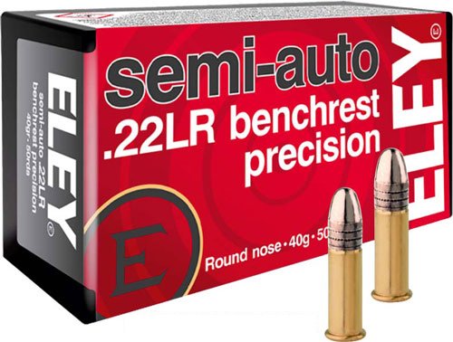 A01180_2 ELEY PRECISION 22LR 40GR SEMI - AUTO BENCHREST 50RD 100BX/CS
