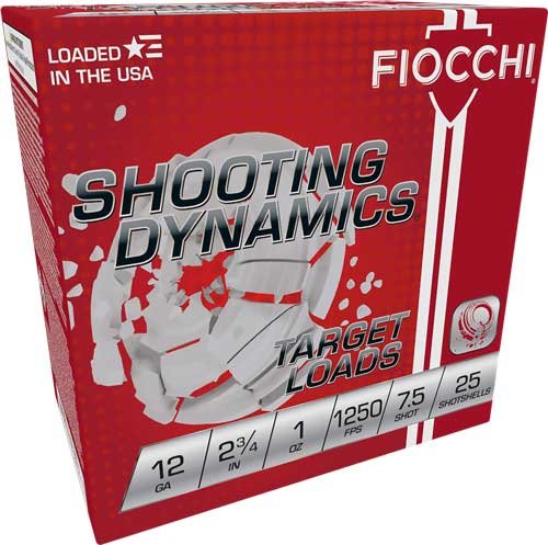 A12SD1X75 FIOCCHI 12GA 2.75" 1OZ #7.5 - 1250FPS 250RD CASE LOT