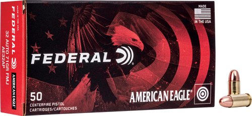 AE32AP FEDERAL AE 32 ACP 71GR FMJ - 50RD 20BX/CS