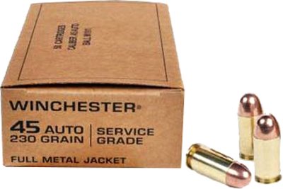 ASG45W WINCHESTER SERVICE GRADE 45 - ACP 230GR FMJ-RN 50RD 10BX/CS