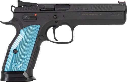 CZ TS2 SA 40SW FS 17-SHOT - BLACK POLYCOAT BLUE GRIP