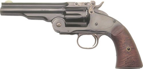 GCA858.jpg CIMARRON NO.3 SCHOFIELD 38SPC - 5" FS BLUED WALNUT