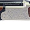 GIJ60020LW26S_engraving IVER JOHNSON 600LW O/U 20GA 3" - 26"VR SILVER BLACK WALNUT