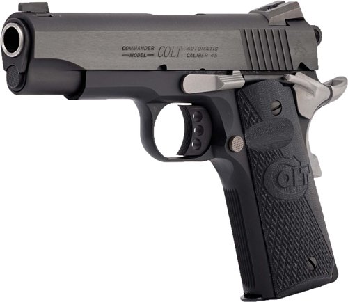 GO4840NC_FRT-LEFT-ANGLE.jpg COLT NIGHT COMMANDER 45ACP - 4.25" 8RD BLACK CERAKOTE BLUED