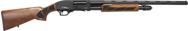 GPAS12WOOD330 IVER JOHNSON PUMP 12GA 3" - 30"VR BLACK WALNUT
