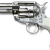 GPP346HUCKENG_LEFT CIMARRON HUCKLEBERRY 45LC - 3.5" NICKEL ENGRAVED B-HEAD