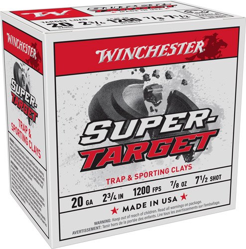 TRGT207_1 WINCHESTER TARGET 20GA 2.75" - 7/8OZ #7.5 250RD CASE