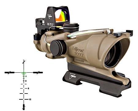 TRTA31ECOS-G TRIJICON ACOG 4X32 FDE BAL GREEN 5.56MM
