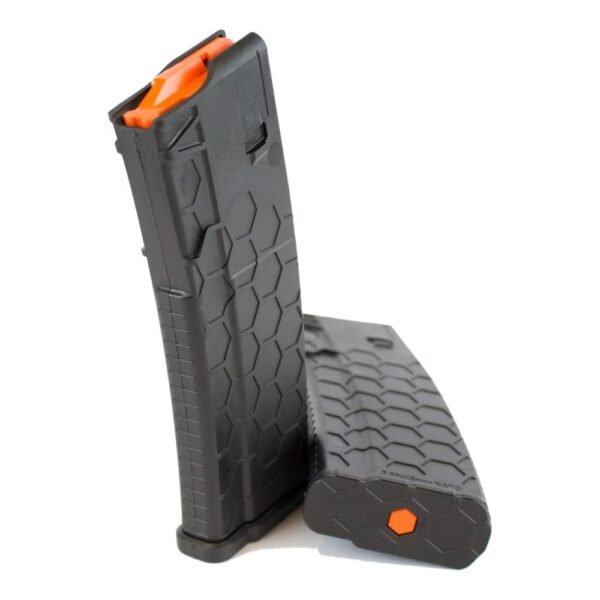 https3A2F2Fmedia.chattanoogashooting.com2Fimages2Fproduct2F1HHX1030AR15S2BLK2F1HHX1030AR15S2BLK-1 Sentry Hexmag Series 2 AR-15/M4/M16 Rifle Magazine Black with Orange Follower .223/5.56x45mm 10/rd