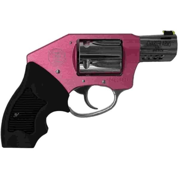 https3A2F2Fmedia.chattanoogashooting.com2Fimages2Fproduct2FAR538122FAR538121.jpg Charter Arms Off Duty Coyote Handgun .380 ACP 5rd Capacity Pink Frame with 2" Stainless Ported Barrel