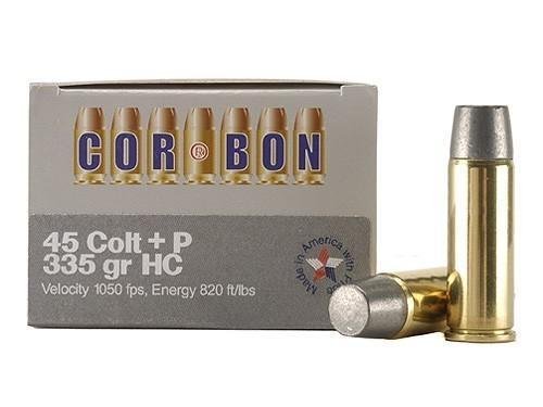 https3A2F2Fmedia.chattanoogashooting.com2Fimages2Fproduct2FCBCB45C335HC2FCBCB45C335HC.jpg COR-BON Handgun Ammunition .45 Colt 335 gr HC 1050 fps 20/box