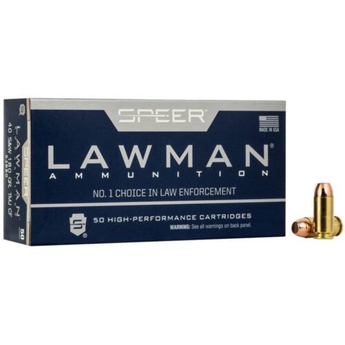 https3A2F2Fmedia.chattanoogashooting.com2Fimages2Fproduct2FCC538802FCC53880-1.jpg Speer Lawman Cleanfire Handgun Ammunition .40 S&W 180gr TMJ 1000 fps 50/ct