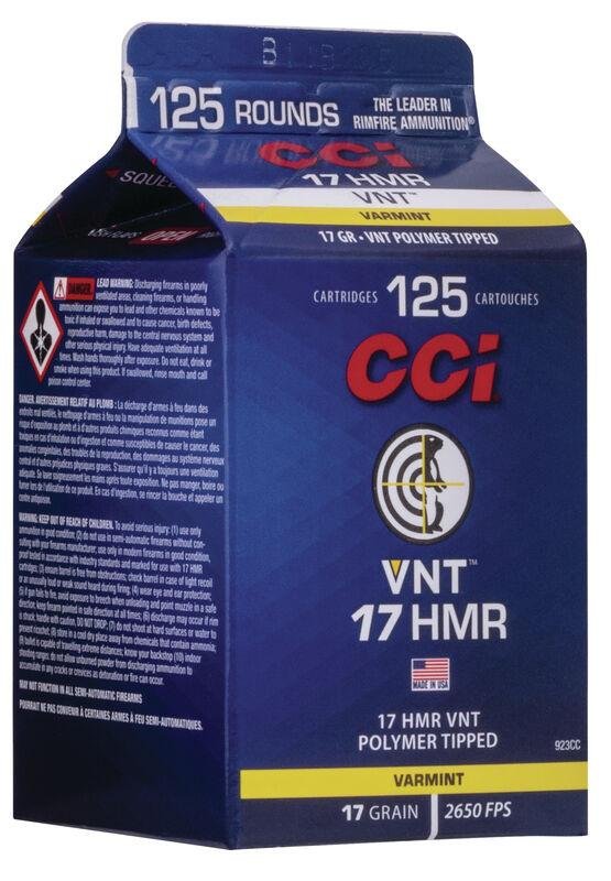 https3A2F2Fmedia.chattanoogashooting.com2Fimages2Fproduct2FCC923CC2FCC923CC.jpg CCI Varmint Rimfire Ammunition .17 HMR 17gr VNT 2650 fps 125/ct