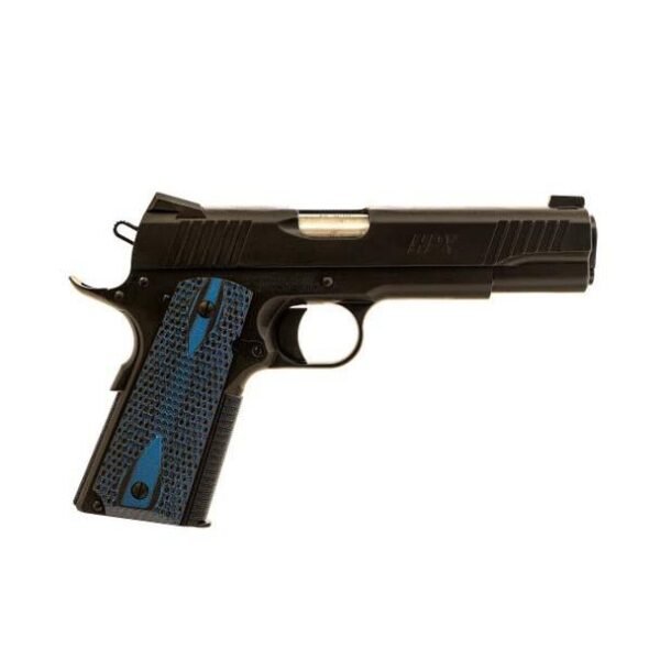 https3A2F2Fmedia.chattanoogashooting.com2Fimages2Fproduct2FDF1911HPXS2FDF1911HPXS.jpg Standard Manufacturing 1911 HPX Handgun .45 ACP 8rd Magazine 5" Barrel Blue Grips