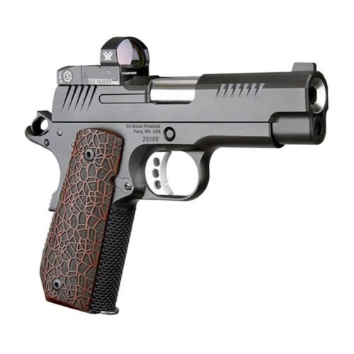 https3A2F2Fmedia.chattanoogashooting.com2Fimages2Fproduct2FEBEVOKC9G4VTX2FEBEVOKC9G4VTX-1.jpg Ed Brown KC9 G4 VTX Handgun 9mm Luger 9rd Magazines (2) 4" Barrel Black with Brown Grip and Thumb Safety and Vortex Venom Red Dot