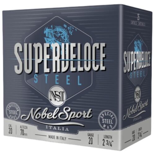 https3A2F2Fmedia.chattanoogashooting.com2Fimages2Fproduct2FEPANS20ST72FEPANS20ST7-1.jpg Nobel Target Steel Shotshells 20 ga 2-3/4" 1oz 1378 fps #7 25/ct