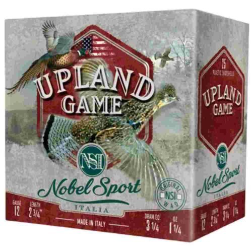 https3A2F2Fmedia.chattanoogashooting.com2Fimages2Fproduct2FEPANSFP1262FEPANSFP126-1.jpg Nobel Sport Upland Game Shotshells 12 ga 2-3/4" 1-1/4 oz 1220 fps #6 25/ct