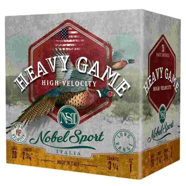 https3A2F2Fmedia.chattanoogashooting.com2Fimages2Fproduct2FEPANSVE2082FEPANSVE205-1_7.jpg Nobel Sport Heavy Game High Velocity Shotshell 20ga 2-3/4" 1oz 1330 fps #8 25/ct