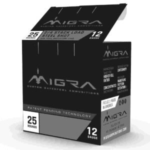 Migra Waterfowl Steel Shot Shotshell 20 ga 3" 1 oz 1350 fps #4 #6 25/ct