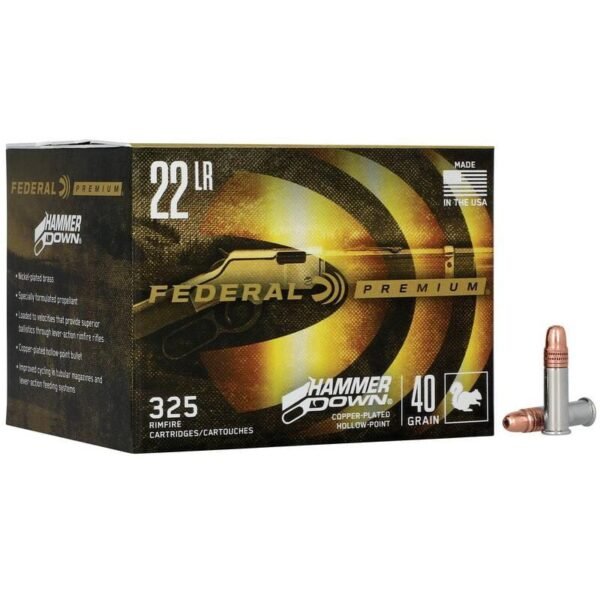 https3A2F2Fmedia.chattanoogashooting.com2Fimages2Fproduct2FFA22HAM2FFA22HAM1.jpg Federal HammerDown Rifle Ammunition .22LR 40gr CPHP 1200 fps 325/ct