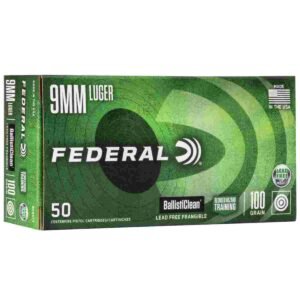 Federal Ballisticlean Frangible Handgun Ammunition 9mm Luger 100 gr RHT 1240 50/ct
