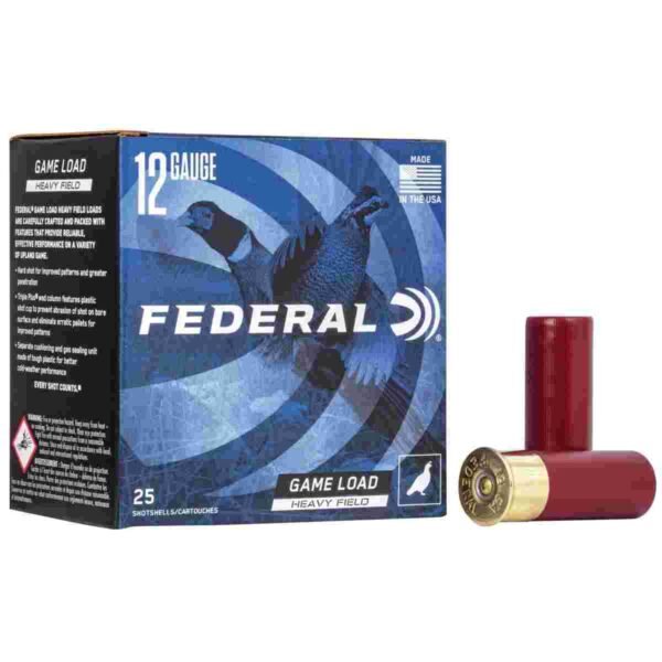 https3A2F2Fmedia.chattanoogashooting.com2Fimages2Fproduct2FFAH12562FFAH1256_1.jpg Federal Game-Shok Heavy Field Load 12 ga 2 3/4" 3 1/4 dr 1 1/4 oz #6 1220 fps 25/ct