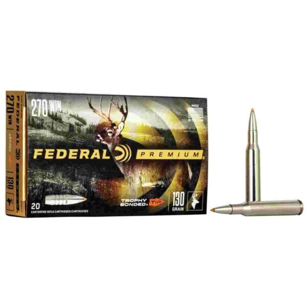 https3A2F2Fmedia.chattanoogashooting.com2Fimages2Fproduct2FFAP270TT12FP270TT1.jpg Federal Premium Vital-Shok Rifle Ammunition .270 Win 130 gr TBT 3060 fps - 20/ct