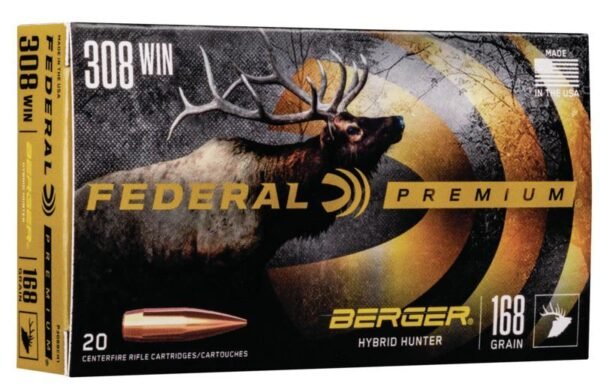 https3A2F2Fmedia.chattanoogashooting.com2Fimages2Fproduct2FFAP308BCH12FFAP308BCH1.jpg Federal Classic Hunter Berger Hybrid Rifle Ammunition .308 Win 168 gr BTHP 2800 fps 20/ct
