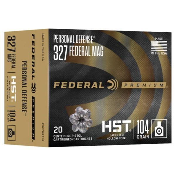 https3A2F2Fmedia.chattanoogashooting.com2Fimages2Fproduct2FFAP327HST1S2FFAP327HST1S_1.jpg Federal Personal Defense HST Handgun Ammunition .327 Federal 104 gr JHP 20/ct