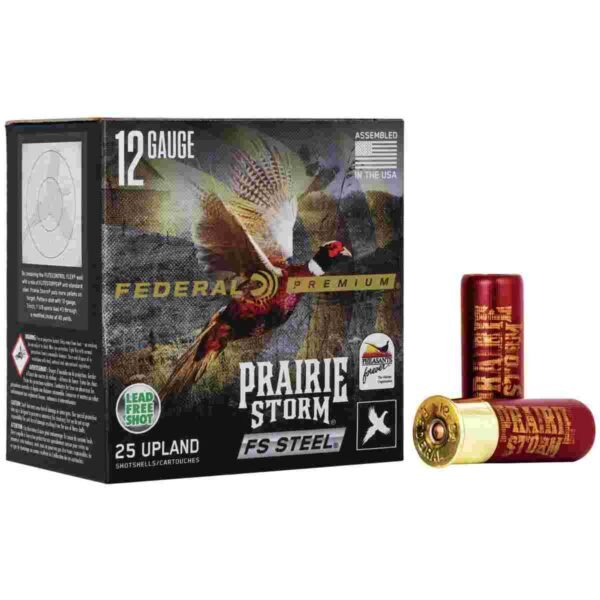 https3A2F2Fmedia.chattanoogashooting.com2Fimages2Fproduct2FFAPFSX147FS42FFAPFSX147FS4.jpg Federal Prairie Storm FS Steel Shotshells 12 ga 2-3/4" 1-1/8oz 1350 fps #4 25/ct
