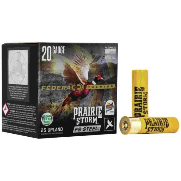 https3A2F2Fmedia.chattanoogashooting.com2Fimages2Fproduct2FFAPFSX207FS32FFAPFSX207FS3.jpg Federal Prairie Storm FS Steel Shotshells 20 ga 3" 7/8oz 1350 fps #3 25/ct