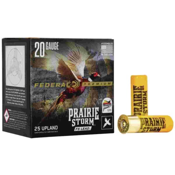 https3A2F2Fmedia.chattanoogashooting.com2Fimages2Fproduct2FFAPFX204FS42FFAPFX204FS4.jpg Federal Prairie Storm FS Lead Shotshells 20 ga 2-3/4" 1 oz #4 25/ct