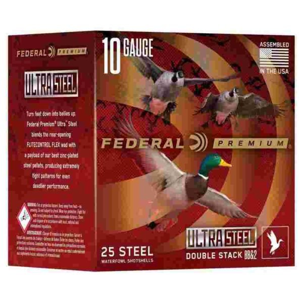 Federal Ultra Steel Shotshells 12ga 3-1/2" 1-1/2oz 1500 fps #1 & BBB 25/ct