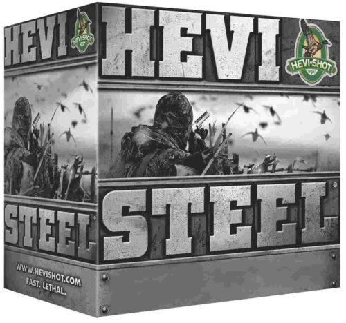 https3A2F2Fmedia.chattanoogashooting.com2Fimages2Fproduct2FHV612222FHV61222.jpg HEVI-Shot HEVI-Steel Shotshells 12 ga 2-3/4" 1-1/8 oz 1500 fps #2 25/Box