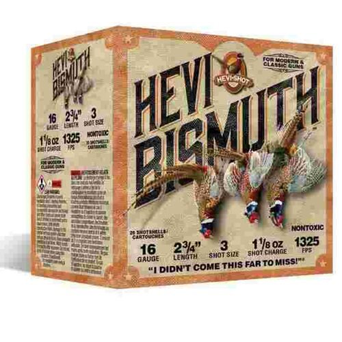 https3A2F2Fmedia.chattanoogashooting.com2Fimages2Fproduct2FHVHS167132FHVHS167136.jpg HEVI-Shot HEVI-Bismuth Upland Shotshells 16ga 2-3/4" 1-1/4oz 1325 fps #3 25/ct
