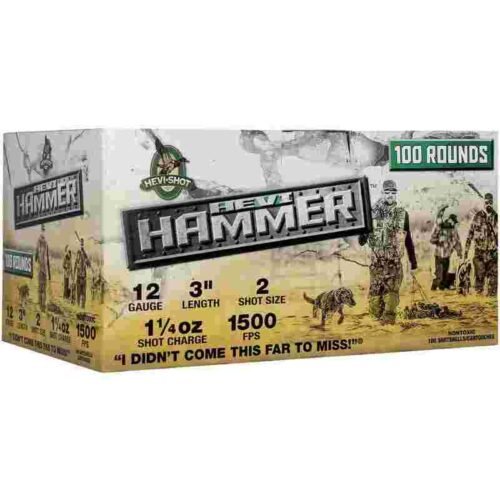 https3A2F2Fmedia.chattanoogashooting.com2Fimages2Fproduct2FHVHS281022FHVHS281021.jpg Hevi-Shot HEVI-Hammer Shotshells 12ga 3" 1-1/4oz 1500 fps #2 100/ct
